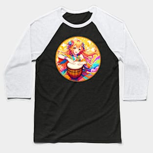 Djembe Anime girl Baseball T-Shirt
